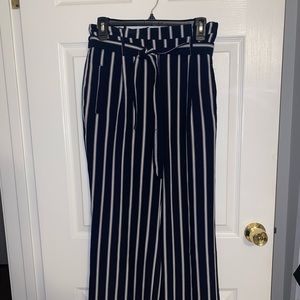 Blue and White Flowy Pants